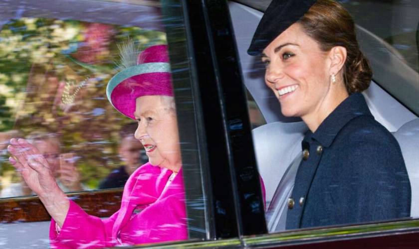 Kate Middleton Is All Smiles as She and Prince William Accompany Queen Elizabeth II to Church