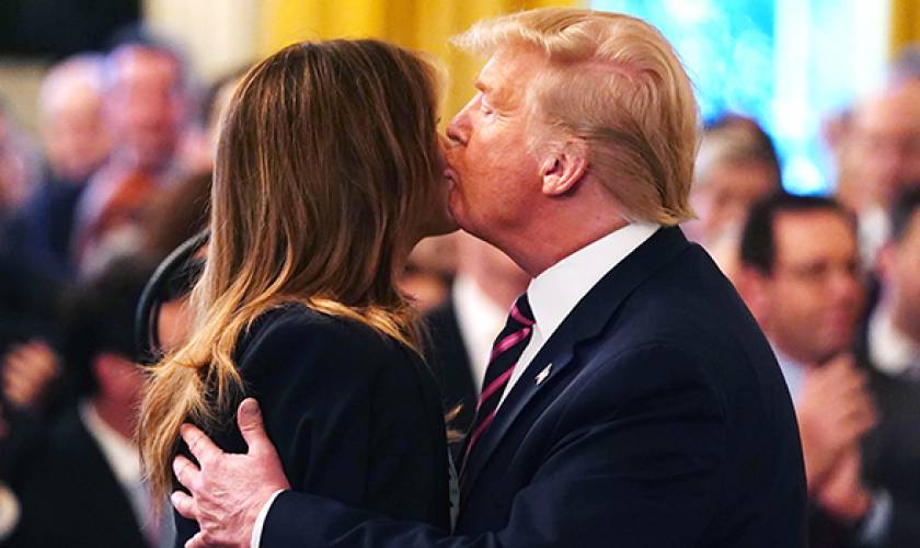 Melania Trump Turns Cheek As DonaldTries To Kiss Her: See TheAwkward Brush-Off