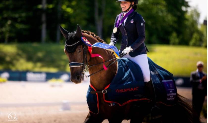 Ella Fruchterman and Holts Le’mans Win Individual Junior Dressage Gold at FEI North American Youth Championships